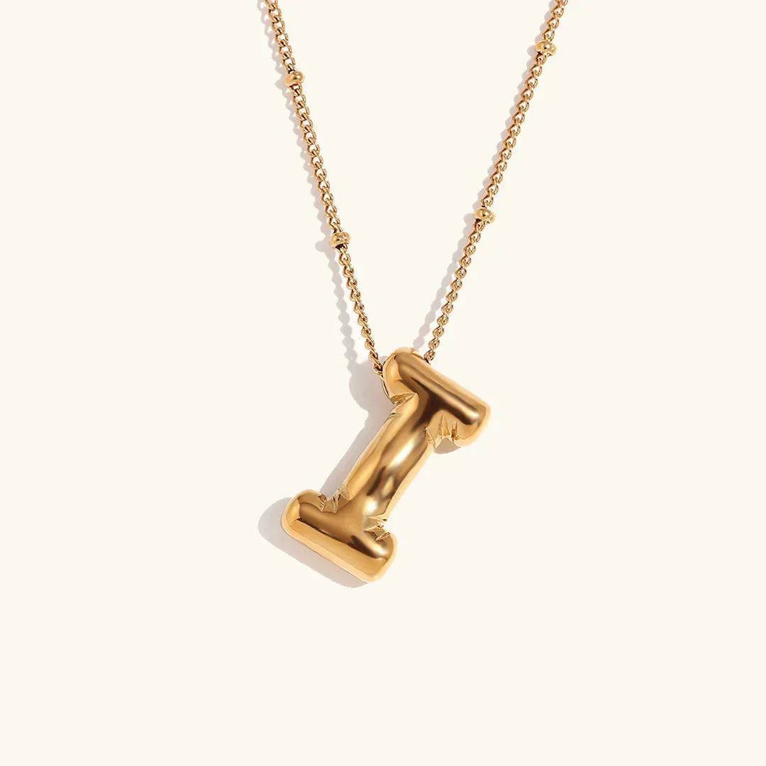 Balloon Gold Initial Necklace