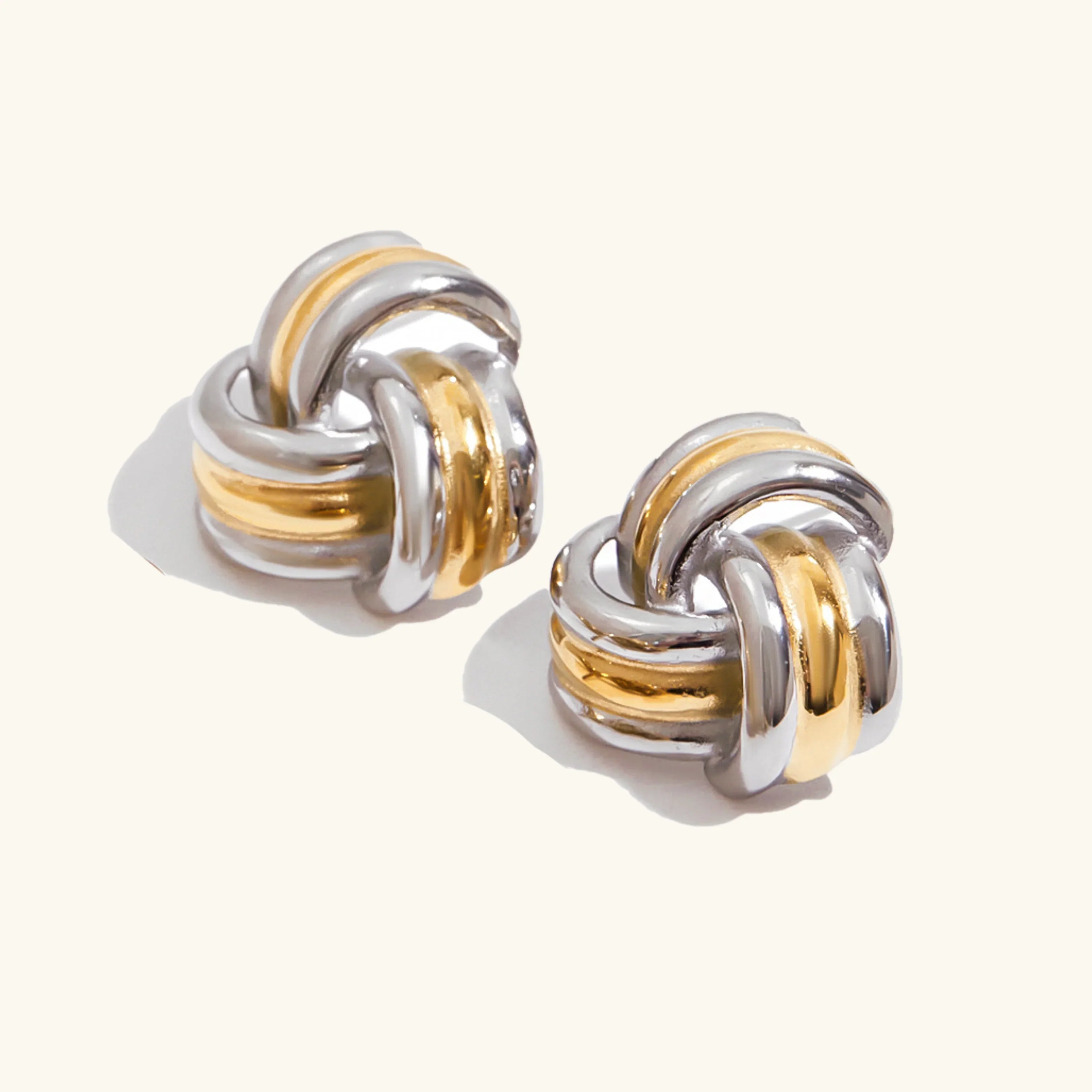 Avielle Chunky Gold Knot Earrings