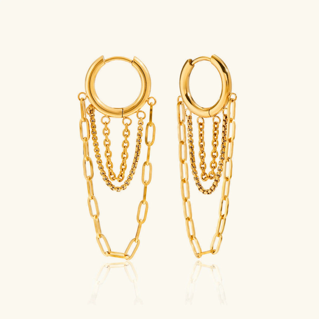 Alaina Link Chain Hoops