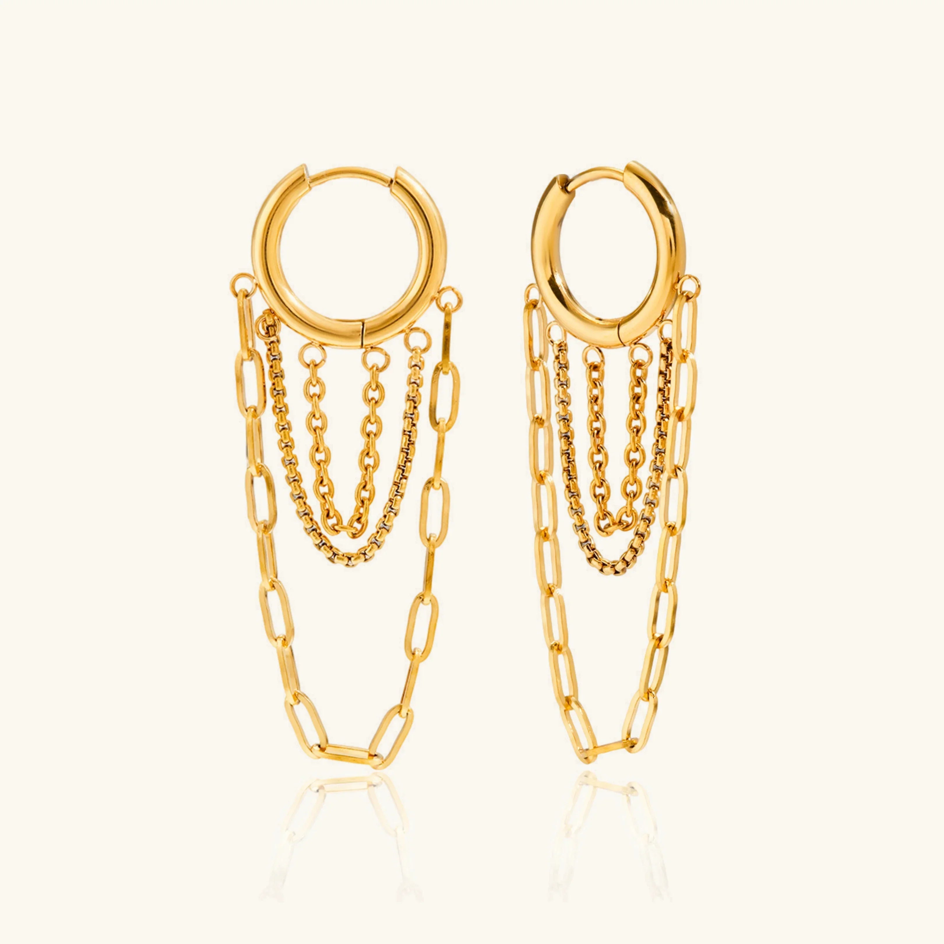 Alaina Link Chain Hoops