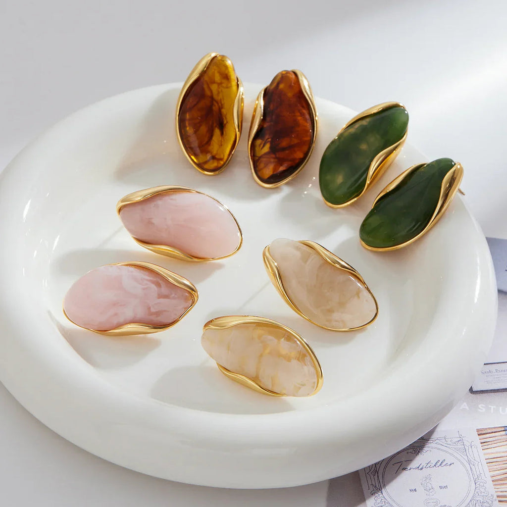 Amelise Polished Gemstone Earrings