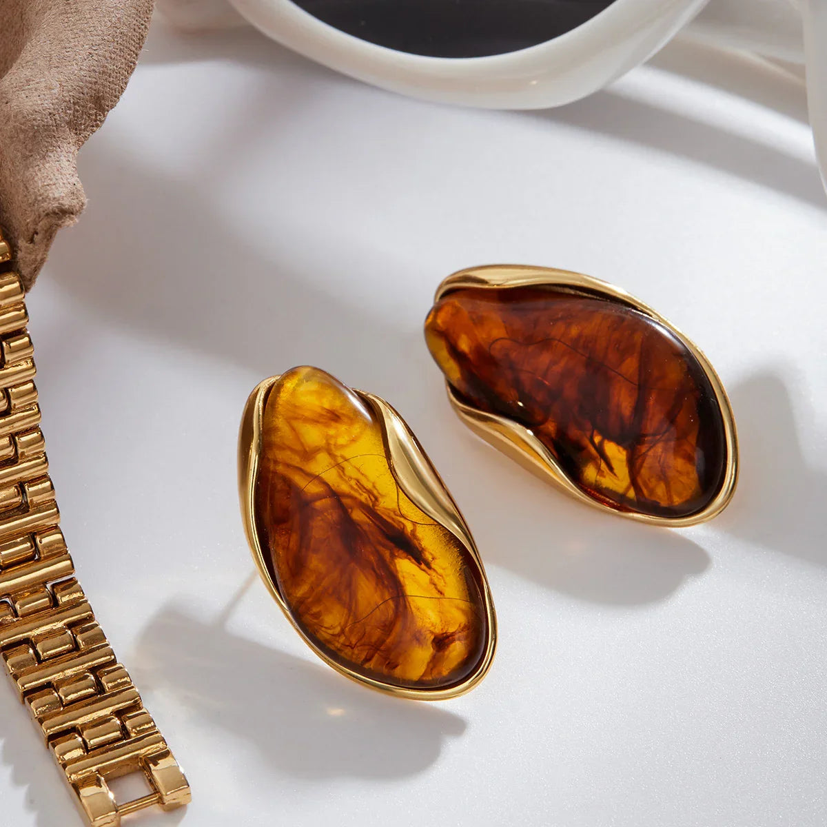 Amelise Polished Gemstone Earrings